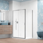 H2O Comfort S oldalfal Comfort  DWJ zuhanyajtóhoz 90 cm átlátszó üveggel (18972)