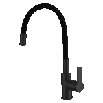 Aqualine Lore Konyhai Csaptelep, Flexibilis Kifolyóval, Matt Fekete (1106-70B)