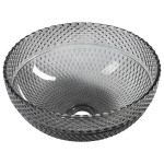 Sapho Marac Gravírozott Üvegmosdó, 39,5cm, Fekete (TY310)