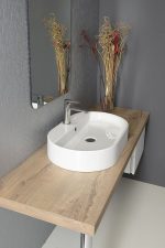 Kerasan Ring pultra tehető kerámiamosdó, 65x12x40cm (028501) - Image 2