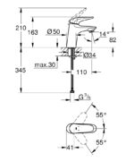 Grohe Eurostyle mosdócsaptelep, S-es Méret (23715003) - Image 2