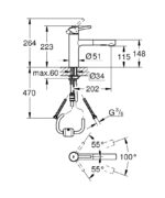 Grohe Concetto Kihúzható Fejes Mosogatócsaptelep (30273001) - Image 2