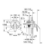Grohe Euroeco Kádcsaptelep Belsőegységgel (32747000) - Image 2