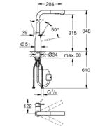 Grohe Essence Kihúzható Fejes Mosogatócsaptelep (30270000) - Image 2