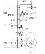 Grohe Euphoria SmartControl System 260 Mono Termosztátos Zuhanyrendszer kádtöltővel (26510000) - Image 2