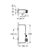 GROHE Grohtherm SmartControl Termosztátos Zuhanycsaptelep (34719000) - Image 2