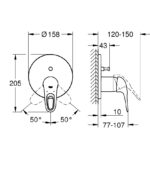 Grohe Eurostyle Kádcsaptelep (24049003) - Image 3