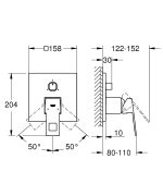 Grohe Eurocube Kád/Zuhanycsaptelep 3 irányú - Image 3