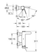 Grohe Plus Kádcsaptelep (33553DC3) - Image 2