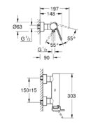 Grohe Plus Zuhanycsaptelep (33577DC3) - Image 2