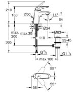 Grohe Eurostyle mosdócsaptelep, S-es Méret (23707003) - Image 2