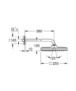 Grohe Tempesta 250 fejzuhany készlet 380 mm, 1 funkciós (26663000) - Image 4