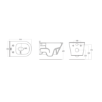 Sapho Avva Rimless Fali WC, 53X36 cm (100314) - Image 2