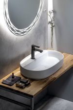 Sapho Infinity Oval Kerámiamosdó, 60X40CM, Matt Fehér (10Nf65060-2L) - Image 2