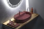 Sapho Infinity Oval Kerámiamosdó, 60X40CM, Gesztenye Vörös (10Nf65060-2R) - Image 2