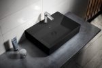 AQUALINE SISTEMA kerámiamosdó, pultra vagy falra szerelhető, 60x42cm, matt fekete (10SF50060-2N) - Image 4