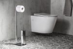 Sapho Flori Álló WC Papír És Kefe Tartó, 670Mm, Króm (1132) - Image 2