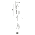 Sapho kézizuhany, 4 funkciós, 101mm, ABS/Matt Fekete (1204-02B) - Image 2