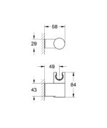 GROHE RAINSHOWER ÁLLÍTHATÓ FALI KÉZI ZUHANYTARTÓ (27055000) - Image 2