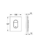 Grohe WC Tartály Nyomólap Arena Cosmopolitan Króm (38844000) - Image 2