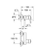 Grohe Concetto Zuhanycsaptelep (32210001) - Image 2