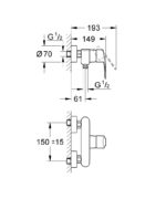 Grohe Eurostyle Cosmopolitan Zuhanycsaptelep (33590002) - Image 2