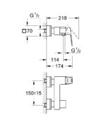 Grohe Eurocube Zuhanycsaptelep (23145000) - Image 2