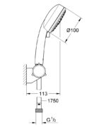 Grohe Tempesta ÚJ Cosmopolitan 100 III zuhanygarnitúra 9,5 l/p (27584002) - Megszűnt - Image 2