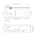 M-Acryl Viva akril kád Lábbal 150x70 (12450) -ajándék lefolyóval - Image 4