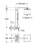Grohe Euphoria Cube XXL System 230 Cube Zuhanyrendszer (26087000) - Image 2