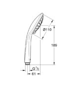 Grohe Euphoria 110 Duo 2 funkciós Kézizuhany (27220000) - Image 2