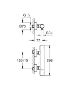 Grohe GRT1000 Cosmopolitan Termosztátos Zuhanycsaptelep (34065002)-Megszűnt - Image 2