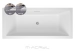 M-Acryl Sabina Pro Slim akril kád Ajándék kádlábbal és peremrögzítővel - 170x75 cm (12483) - Image 5