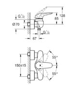 Grohe Eurostyle Zuhanycsaptelep (23722LS3) - Image 2