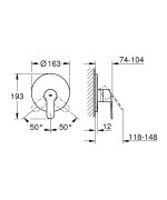 Grohe Eurostyle Cosmopolitan Zuhanycsaptelep falonbelüli szereléshez (19507002) Megszűnt modell - Image 2