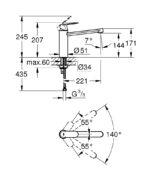 Grohe Eurosmart Cosmopolitan Mosogatócsaptelep (30193000) - Image 2