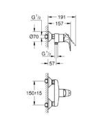 Grohe BauFlow Zuhanycsaptelep (23755000) - Image 2