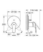 Grohe Eurosmart Kádcsaptelep Új (24043003) - Image 2