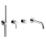 Bugnatese KOBUK Fal alatti kádcsaptelep kézizuhannyal - Króm, Fényes (2201CR)