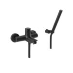 Bugnatese Kobuk kádcsaptelep zuhanyszettel   - Fekete (2202Ne)