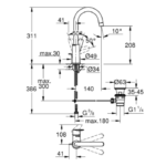 Grohe BauEdge Mosdócsaptelep ÚJ L-es Méret, húzórudas leeresztővel (23760001) - Image 5