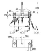 Grohe Plus 3 üléses peremre szerelhető kádcsaptelep (23845003) - Image 2