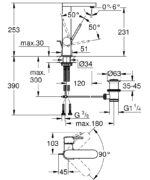 Grohe Plus mosdócsaptelep, L-es Méret (23851DC3) - Image 2