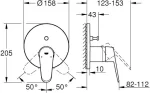 Grohe Eurodisc Cosmopolitan egykaros keverő, 2-utas váltóval (24056002) - Image 3