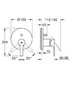Grohe Lineare Fal Alatti Kádcsaptelep (24064001) - Image 2