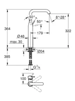 Grohe Essence Mosdócsaptelep XL-es méret, Phantom Black (24170KF1) - Image 4