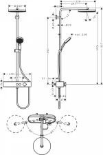 Hansgrohe Pulsify S 260 Termosztátos Zuhanyrendszer, EcoSmart, Króm (24221000) - Image 4