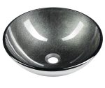 Sapho Beauty Skin Üvegmosdó, 42cm, Metál Szürke (2501-16)