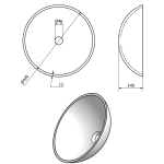 Sapho Beauty Fianna Üvegmosdó, 42cm, Bronz (2501-21) - Image 5