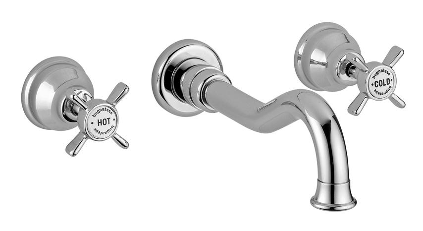 26-1.jpg Bugnatese Princeton (869CR) króm mosdócsaptelep 3 üléses falon belüli - Image 1